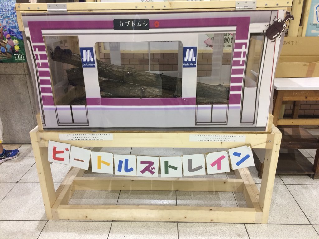 【谷町線】カブトムシを展示する「ビートルズトレイン」を谷町九丁目駅で開催