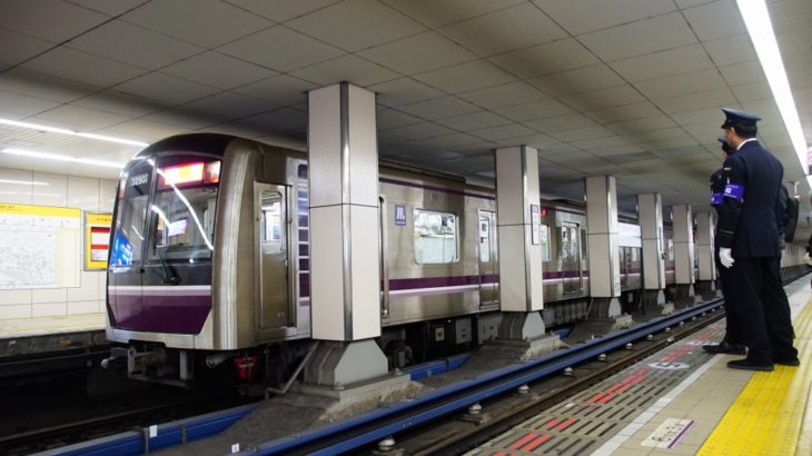 【速報】谷町線東梅田駅にホームドア設置開始！まずは1番線から