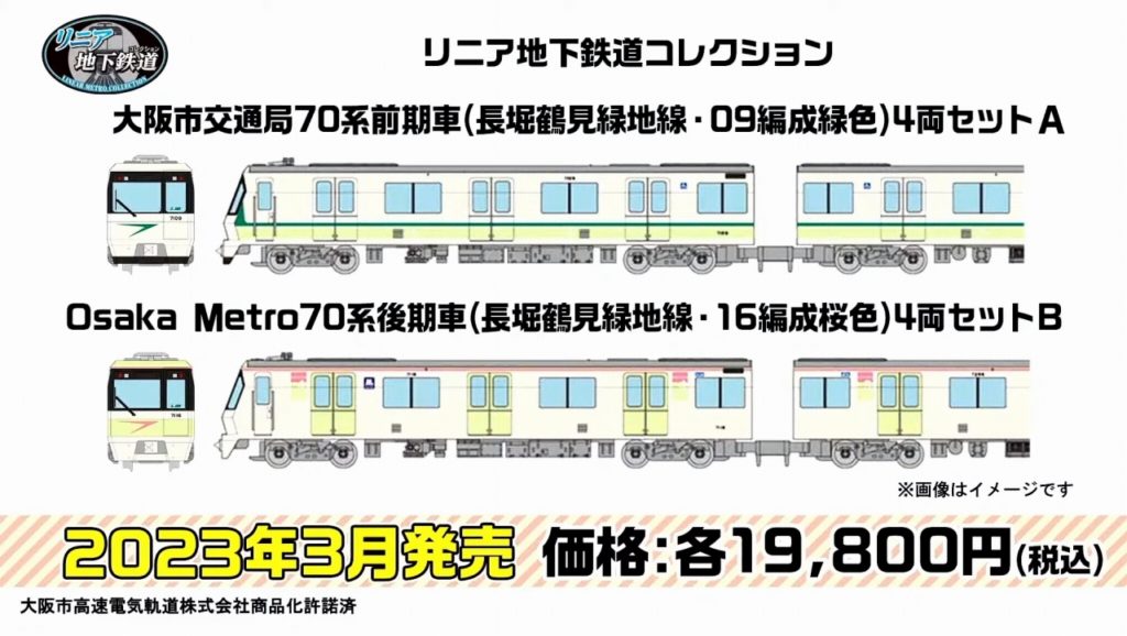 Osaka Metro 長堀鶴見緑地線 70系 大阪メトロ 鉄道コレクション-