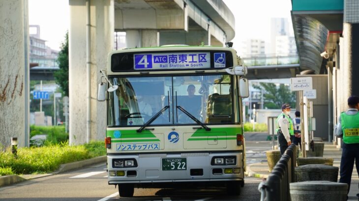 【大阪シティバス】万博の工事関係者向け通勤バスがスタート