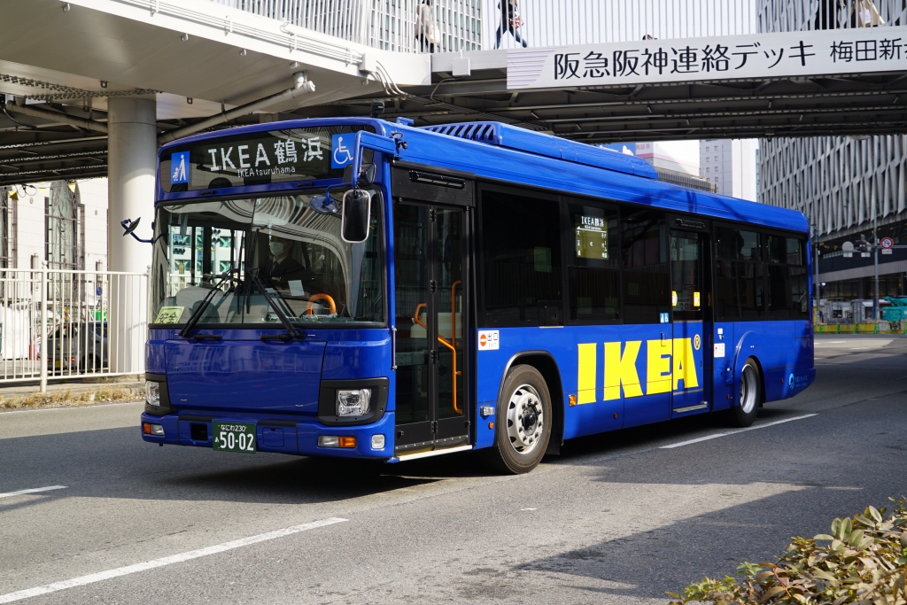 梅田・難波発の「IKEA鶴浜直通バス」、2路線を統合＆増便へ