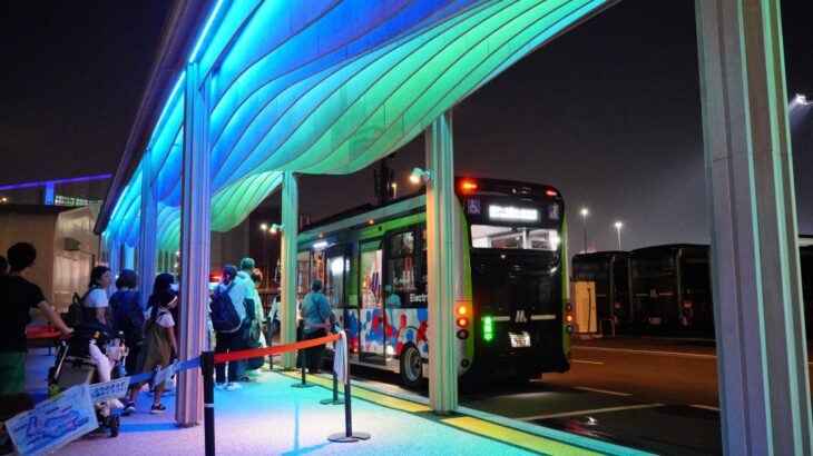 万博内バス「e-mover」、６つのバス停まとめ