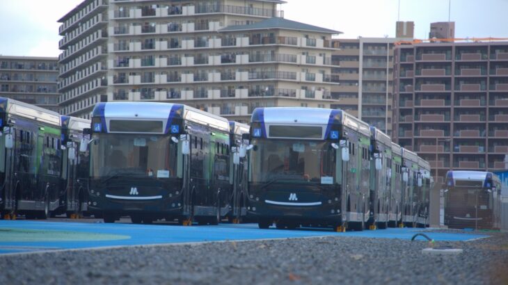 森之宮に万博のＥＶバスが大量留置中…一時抹消登録か
