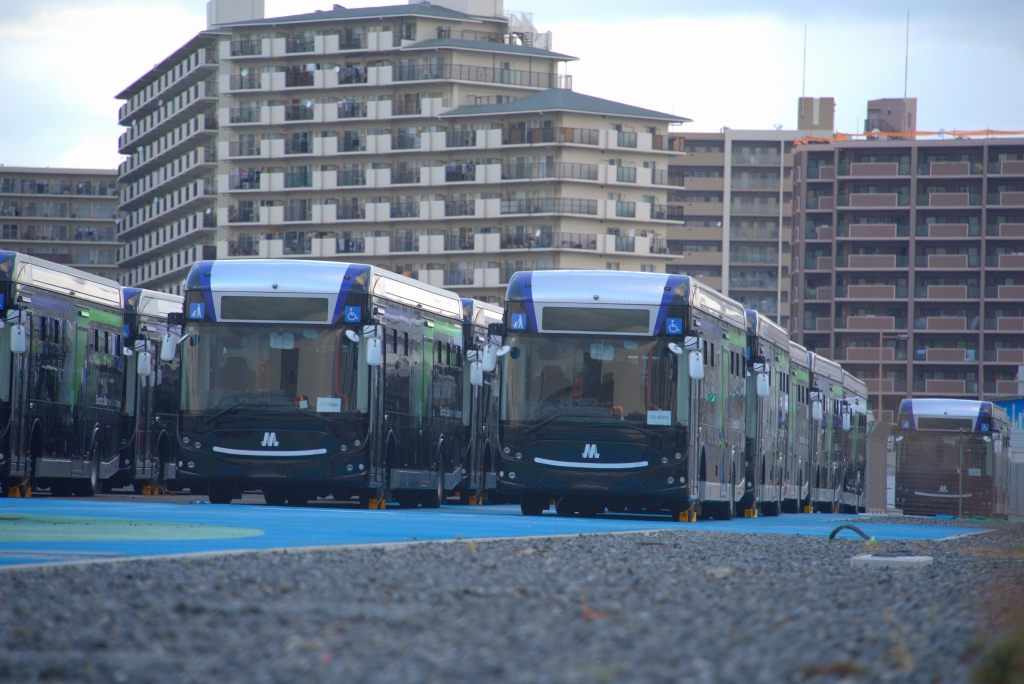 森之宮に万博のＥＶバスが大量留置中…一時抹消登録か