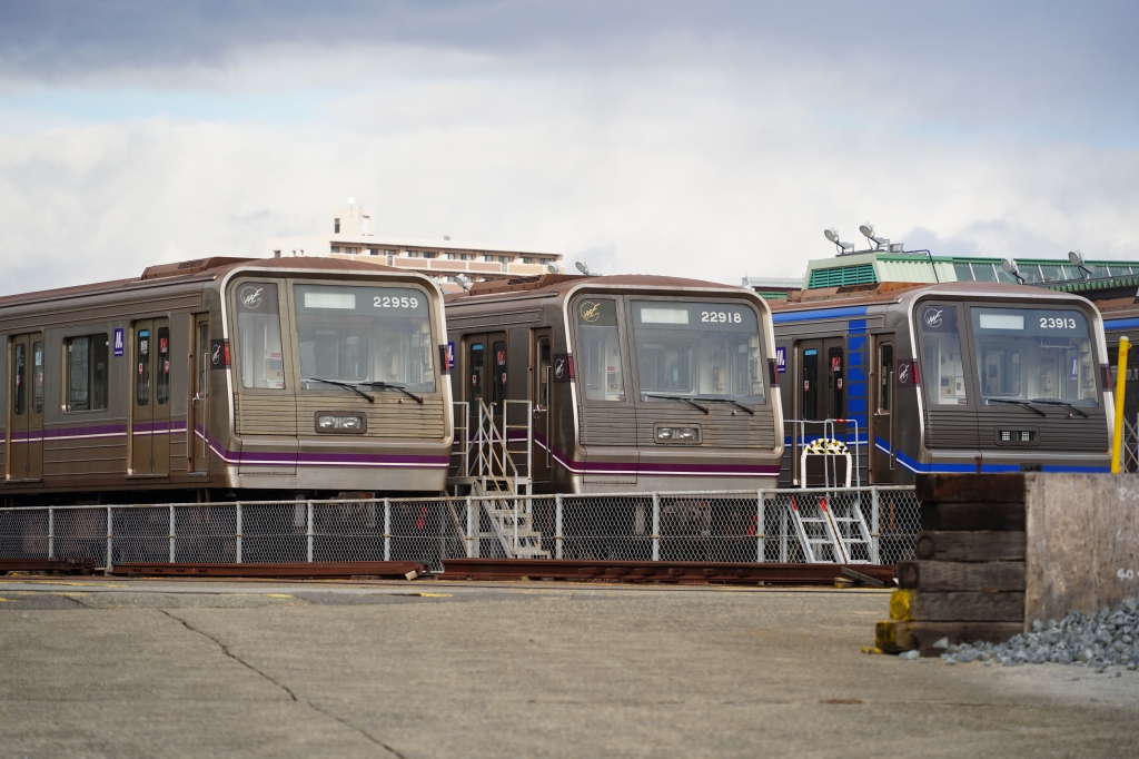廃車待ちの谷町線22系、2月の状況