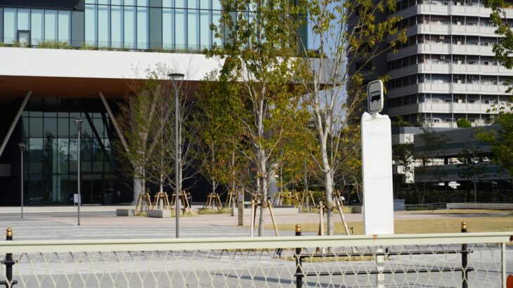 森之宮の大阪公立大学前バス停、動かず